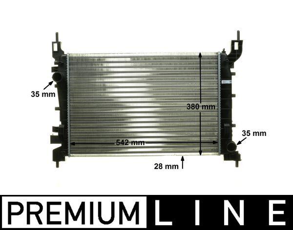 Radiator, engine cooling - CR1193000P MAHLE - 080044N, 17002358, 350213200400