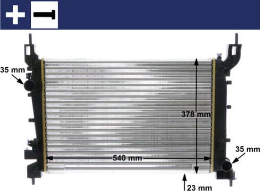Radiator, engine cooling - CR1193000S MAHLE - 080044N, 17002358, 350213200400
