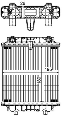 Radiator, engine cooling - CR1202000P MAHLE - 3002336, 376756691, 480083N