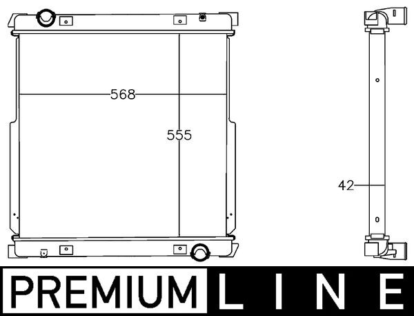 Radiator, engine cooling - CR1216000P MAHLE - 0000504080547, 0204.3063, 114M15