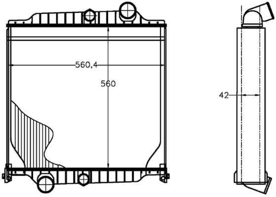 Radiator, engine cooling - CR1223000P MAHLE - 0211.2008, 102425, 280016N