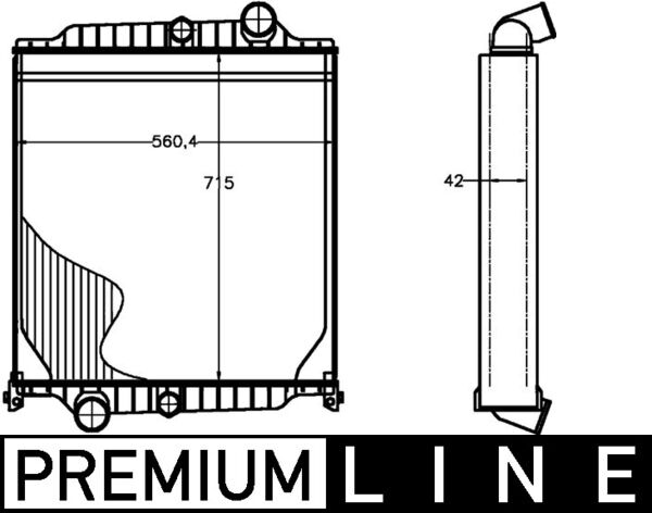 Radiator, engine cooling - CR1225000P MAHLE - 0211.2010, 20555291, 280014N