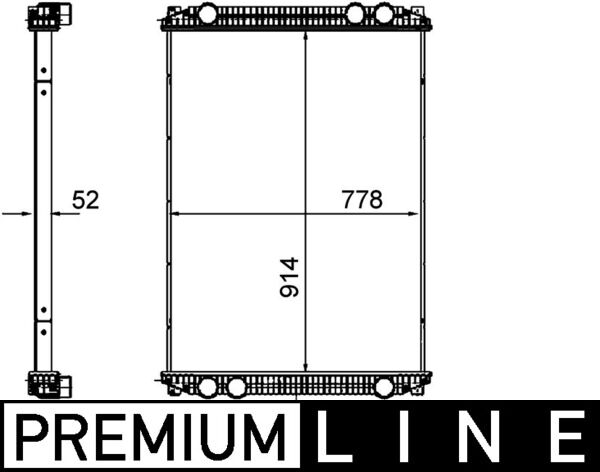 Radiator, engine cooling - CR1258000P MAHLE - 0516255002, 376761551, 733557