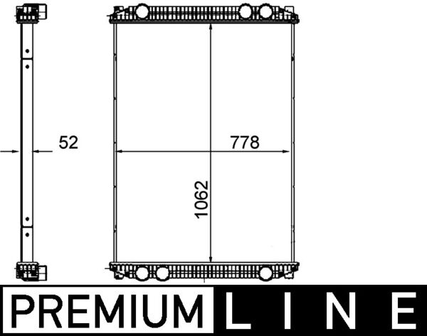 Radiator, engine cooling - CR1260000P MAHLE - 376761571, 733558, BHT98476