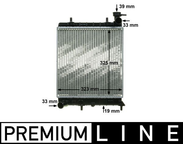 Radiator, engine cooling - CR1281000P MAHLE - 0128.3070, 054M18, 103436