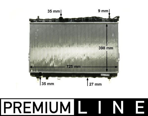 CR1295000P, Radiator, engine cooling, Cooler, MAHLE, 0128.3084, 054M23, 253103A000, 376762311, 53353, 560400N, 67032, 734783, 82002077, HY2077, 253103A100, 8MK376762-311, HYA2077, 253103A101