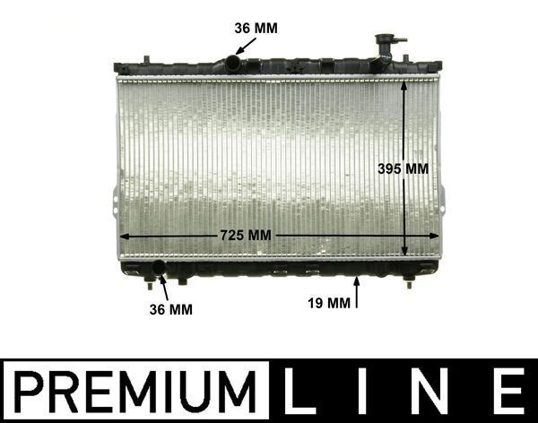 Radiator, engine cooling - CR1297000P MAHLE - 0128.3087, 104069, 2531026000