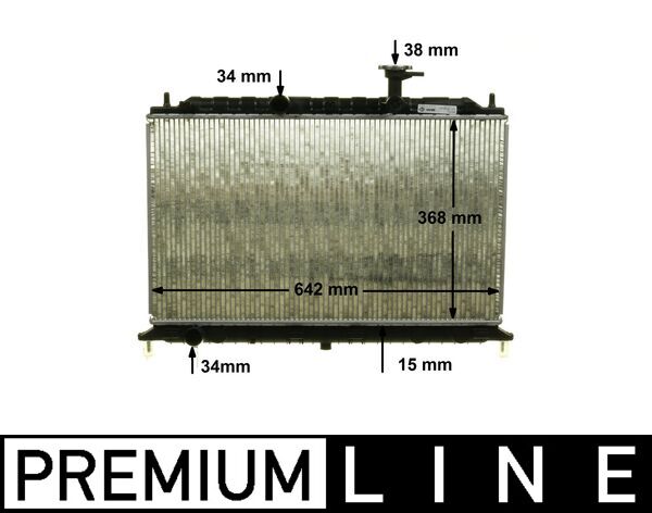 CR1303000P, Radiator, engine cooling, Cooler, MAHLE, 01333054, 065M07, 104845, 115031, 253101G000, 350213128300, 359100, 376762441, 53491, 66687, 735501, 83002077, KA2077, 104846, 253101G001, 350213128302, 8MK376762-441, KAA2077, S253101G000, S253101G001