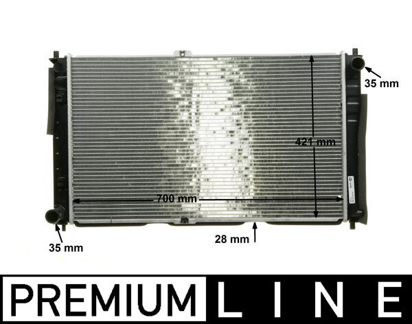 Radiator, engine cooling - CR1330000P MAHLE - 0K552-15200, 376763591, 53484
