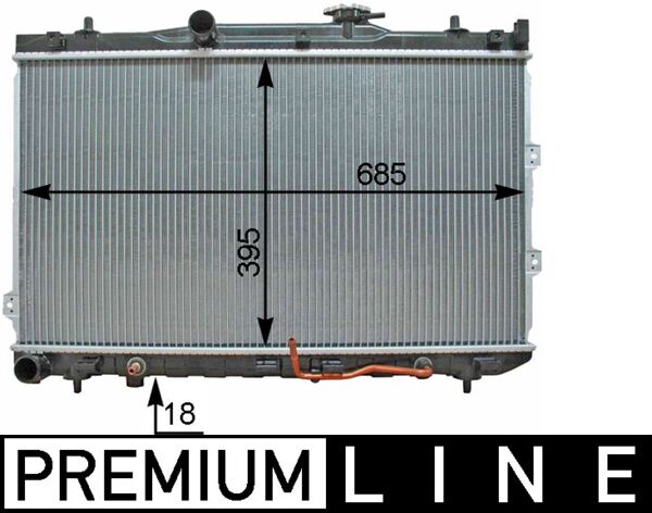 Radiator, engine cooling - CR1336000P MAHLE - 25310-2F030, 376763701