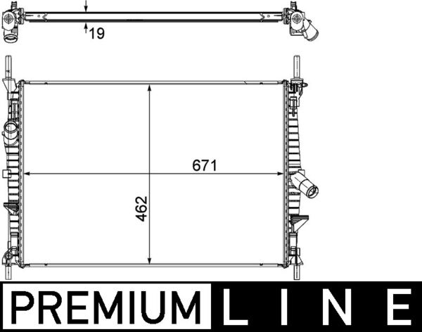 Radiator, engine cooling - CR1370000P MAHLE - 0105.3102, 105590, 110162
