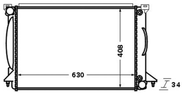 Radiator, engine cooling - CR1422000S MAHLE - 001M13, 0110.3123, 03002207