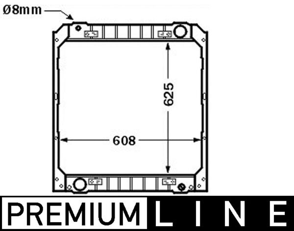 Radiator, engine cooling - CR142000P MAHLE - 0000098425703, 0204.3051, 114057