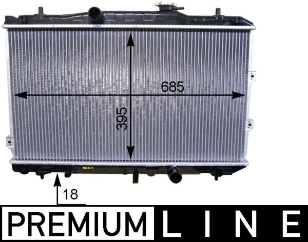 Radiator, engine cooling - CR1468000P MAHLE - 25310-2F820, 376768711