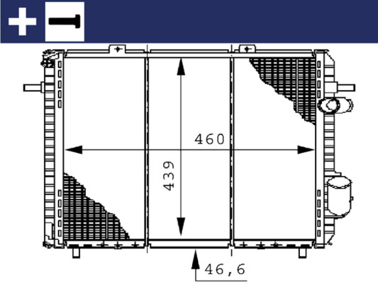 Radiator, engine cooling - CR148000S MAHLE - 180720N, 350213253000, 376706-404