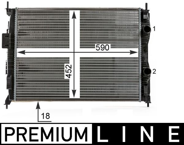 CR14000P, Radiator, engine cooling, Cooler, MAHLE, 01213068, 019M14, 070129N, 120120, 13002278, 21400JD000, 376700321, 53846, 67364, 735119, DN2278, 120120/A, 8MK376700-321