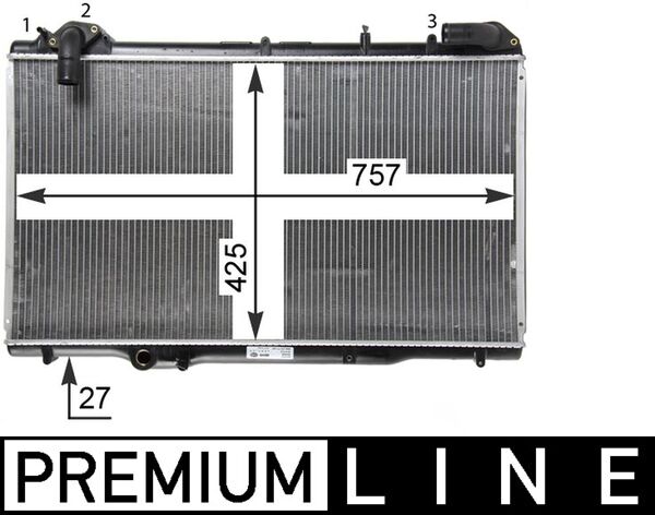 Radiator, engine cooling - CR1503000P MAHLE - 0109.3111, 101408, 123071