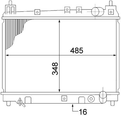 Radiator, engine cooling - CR1524000S MAHLE - 0115.3042, 028M56, 103155