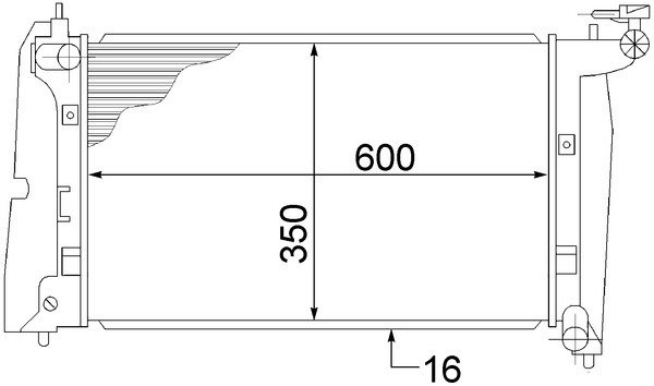 Radiator, engine cooling - CR1526000S MAHLE - 0115.3103, 028M57, 104126