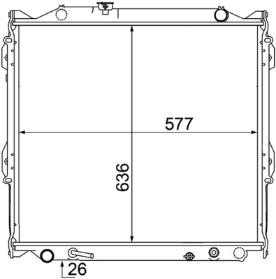 Radiator, engine cooling - CR1528000S MAHLE - 0115.3092, 102368, 130223