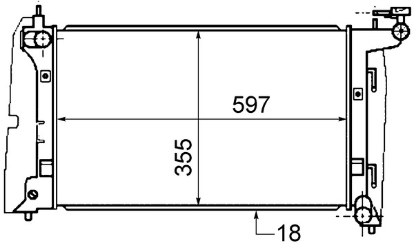 Radiator, engine cooling - CR1558000S MAHLE - 0115.3104, 104164, 130243