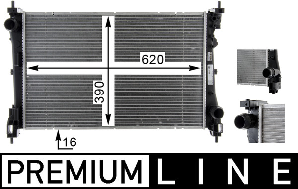 Radiator, engine cooling - CR1588000P MAHLE - 0000050530543, 0000051910126, 080116N