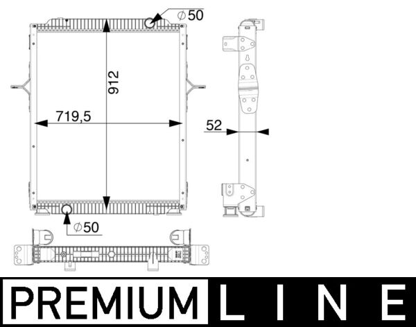 Radiator, engine cooling - CR166000P MAHLE - 21675474, 376908011, 390051N