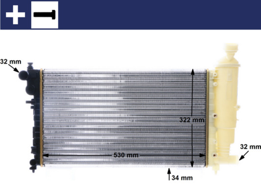CR169000S, Kühler, Motorkühlung, Kühler, MAHLE, 00001301HX, 007E31, 0103.2225, 060920N, 09002117, 1301HX, 231527, 24221, 376707081, 50423, 61347, CN2117, KCN117, 007M03, 1330.11, 61347A, 731527, 1301HZ, 1331TH, 731557, 133011, 1331PL, 1609537580