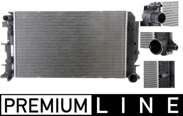 Radiator, engine cooling - CR1719000P MAHLE - 102140, 104573, 2E0121253