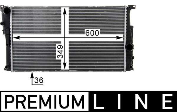 Radiator, engine cooling - CR1725000P MAHLE - 17117643054, 376782251, 735623