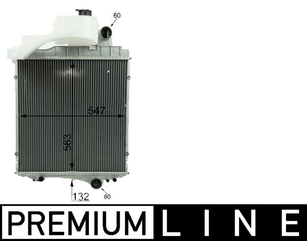 Radiator, engine cooling - CR1730000P MAHLE - 099M06, 376783631, 404670