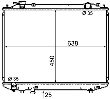 Radiator, engine cooling - CR1746000S MAHLE - 0127.3055, 012M19, 104415