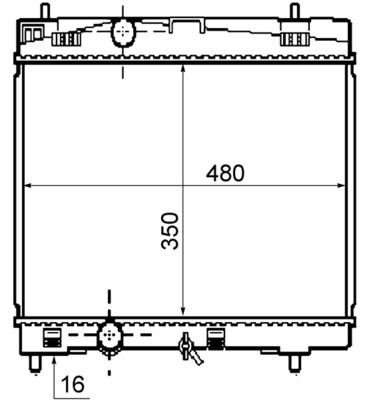 Radiator, engine cooling - CR1860000S MAHLE - 0115.3173, 028M68, 104622