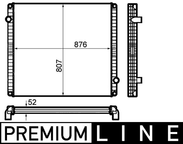 Radiator, engine cooling - CR1916000P MAHLE - 0211.3501, 100312959, 280000N