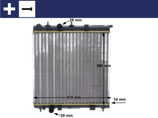 Radiator, engine cooling - CR2036000S MAHLE - 01083083, 105248, 122083