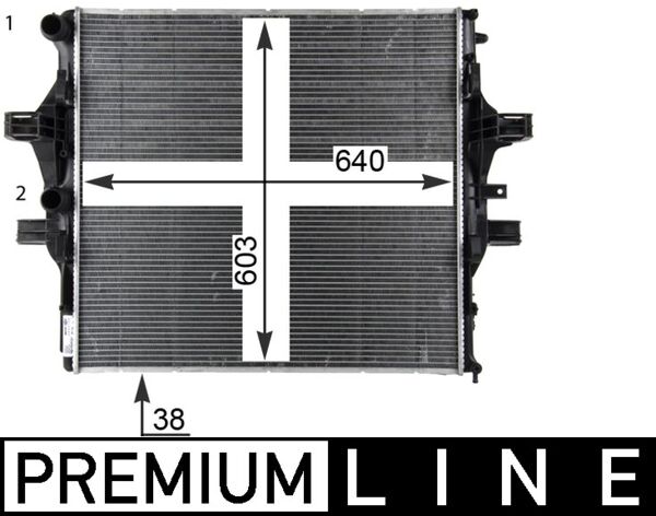 Radiator, engine cooling - CR2088000P MAHLE - 0005801255814, 376903611