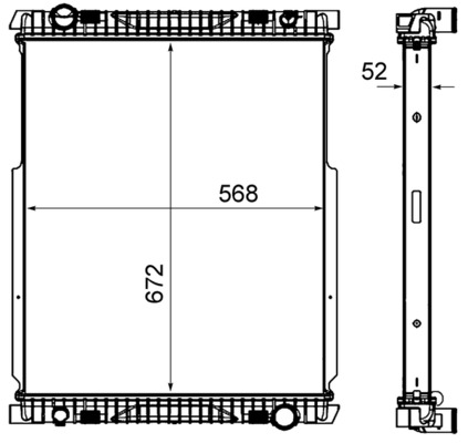 Radiator, engine cooling - CR2089000P MAHLE - 00005801392172, 0204.3074, 376906261