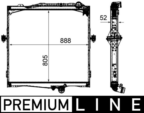 Radiator, engine cooling - CR2092000P MAHLE - 376906291, 390047S, 733555