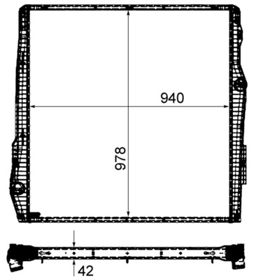 Radiator, engine cooling - CR2093000P MAHLE - 02222009, 141M06, 1851542