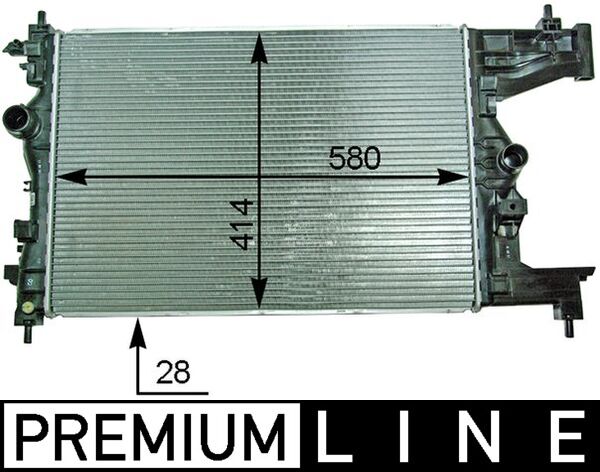 Radiator, engine cooling - CR2114000P MAHLE - 0107.3119, 105443, 1300301