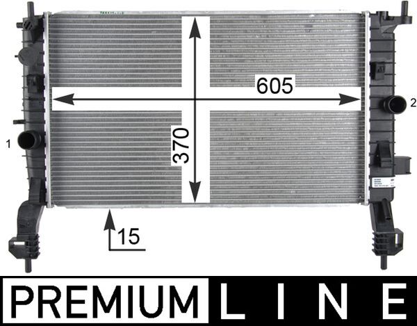 Radiator, engine cooling - CR2119000P MAHLE - 1300496, 13303637, 150114N