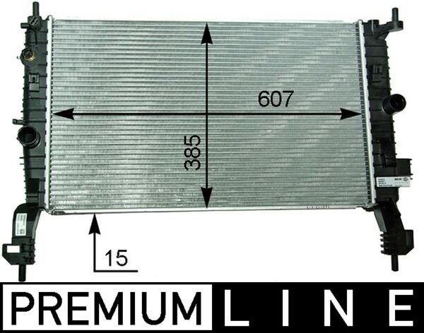 Radiator, engine cooling - CR2120000P MAHLE - 0107.3122, 1300497, 13303639