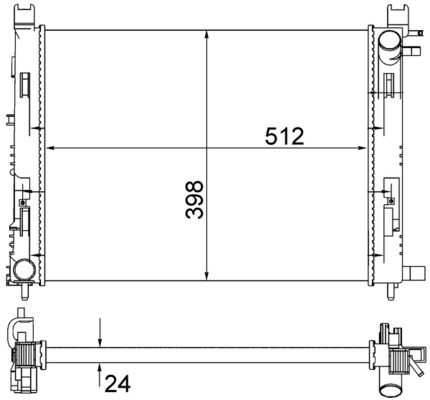 CR2166001S, Radiator, engine cooling, Cooler, MAHLE, 01093122, 107146, 123204, 15002008, 180094N, 214100078R, 23M95, 306000, 350213182100, 376912245, 58443, 637624, 735634, DA2008, DRM23109, 1093122, 123204/A, 23M95A, 359000301210, 8660003460, 8MK376912-245, DAA2008, 359000391210, RA0231100
