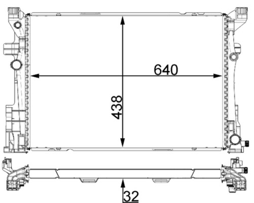 Radiator, engine cooling - CR2171000P MAHLE - 01063122, 120114N, 2465001403