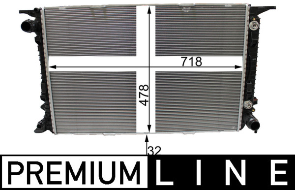 Radiator, engine cooling - CR2178000P MAHLE - 170014N, 376990021, 606466