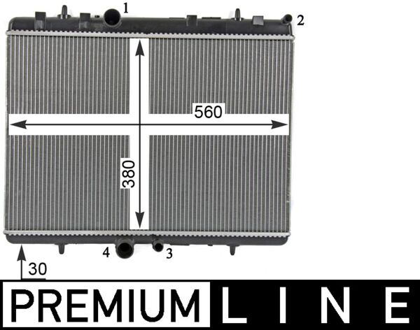 CR32000P, Radiator, engine cooling, Cooler, MAHLE, 1330H0, 1330J8, 160111N, 376700-534, 40002269, 50438, 63607A, 734463, PE2269, 1330T1, 376700531, 58181, PE2280, 133339, 8MK376700-534, PEA2280, 133381