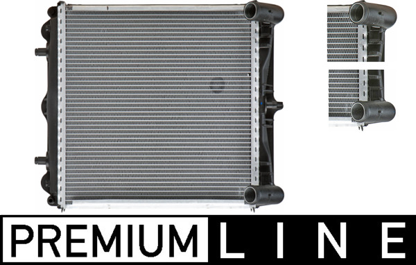 Radiator, engine cooling - CR370000P MAHLE - 043M10, 170200N, 376713-794