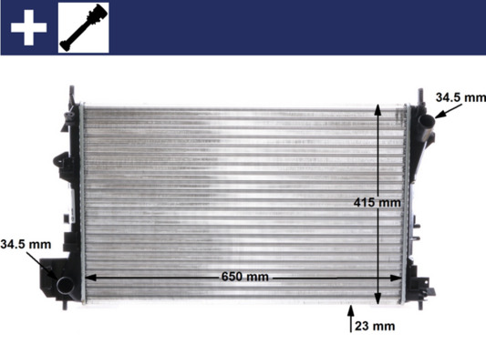 Radiator, engine cooling - CR40000S MAHLE - 0107.3113, 103235, 121115