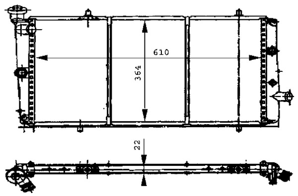 Radiator, engine cooling - CR444000S MAHLE - 0108.2063, 021V13, 100445