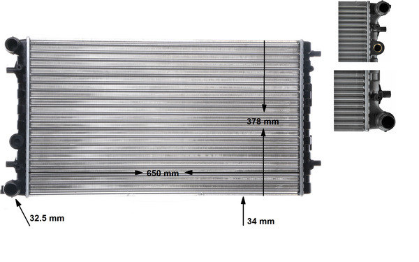 Radiator, engine cooling - CR477001S MAHLE - 030M50, 040010N, 101373